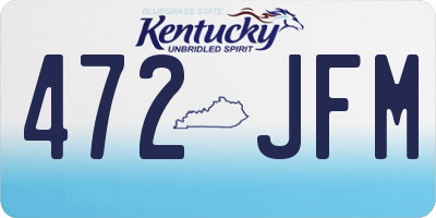 KY license plate 472JFM