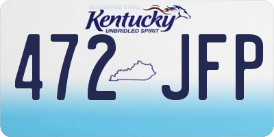 KY license plate 472JFP