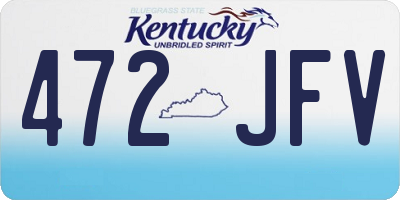 KY license plate 472JFV
