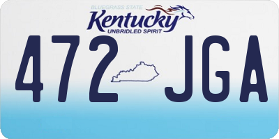 KY license plate 472JGA