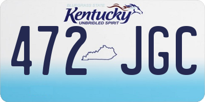 KY license plate 472JGC