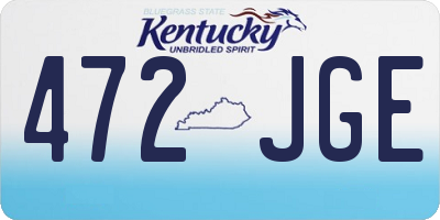 KY license plate 472JGE