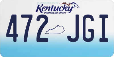 KY license plate 472JGI