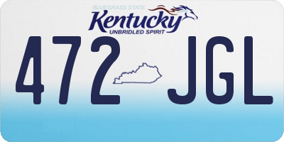 KY license plate 472JGL