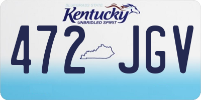 KY license plate 472JGV