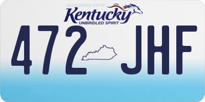 KY license plate 472JHF