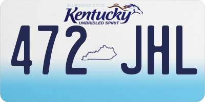 KY license plate 472JHL