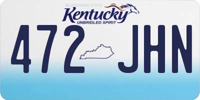KY license plate 472JHN