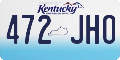 KY license plate 472JHO