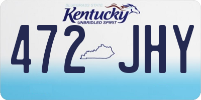KY license plate 472JHY