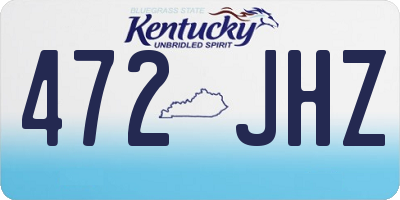 KY license plate 472JHZ