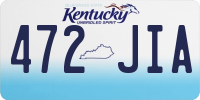 KY license plate 472JIA
