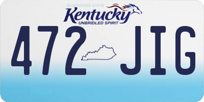 KY license plate 472JIG