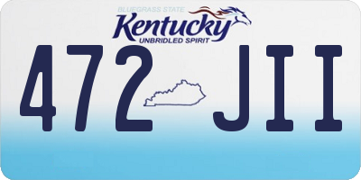 KY license plate 472JII