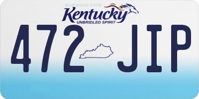 KY license plate 472JIP
