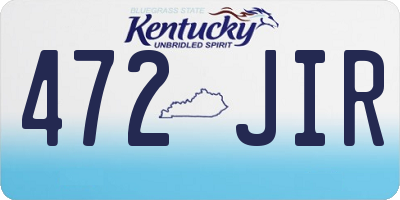 KY license plate 472JIR