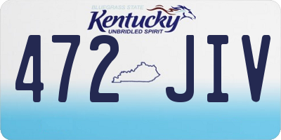 KY license plate 472JIV