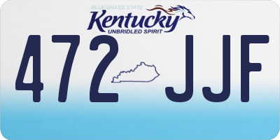 KY license plate 472JJF