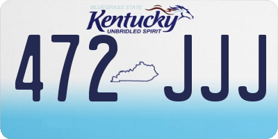 KY license plate 472JJJ