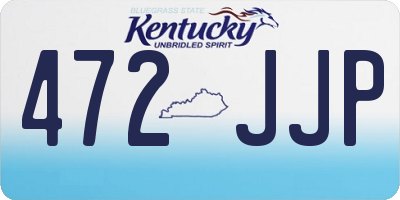 KY license plate 472JJP