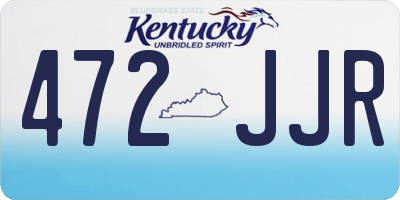 KY license plate 472JJR