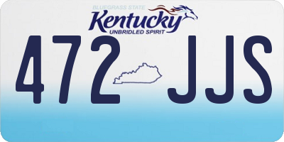 KY license plate 472JJS