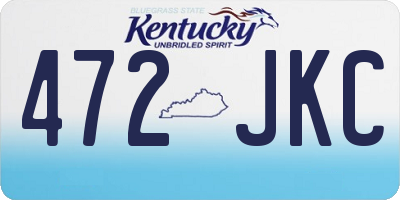 KY license plate 472JKC