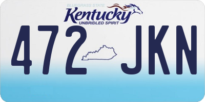 KY license plate 472JKN
