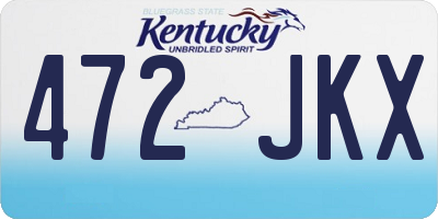 KY license plate 472JKX