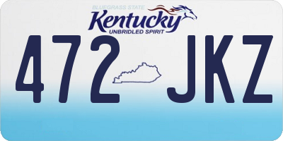 KY license plate 472JKZ