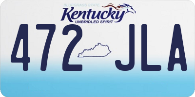 KY license plate 472JLA