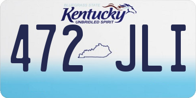 KY license plate 472JLI