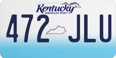 KY license plate 472JLU