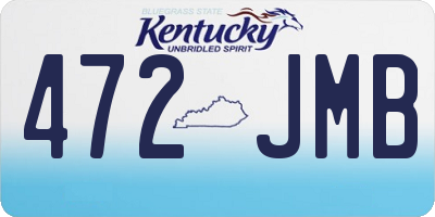 KY license plate 472JMB