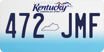 KY license plate 472JMF