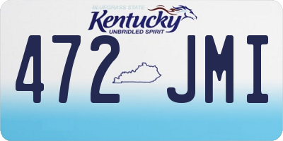 KY license plate 472JMI