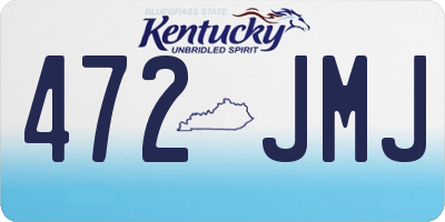 KY license plate 472JMJ