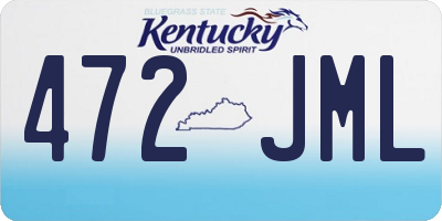 KY license plate 472JML