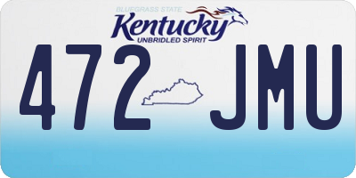 KY license plate 472JMU