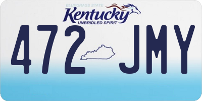 KY license plate 472JMY
