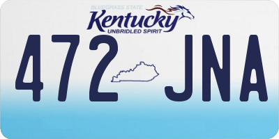 KY license plate 472JNA