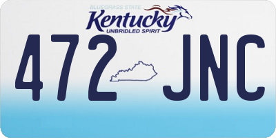 KY license plate 472JNC