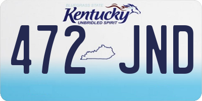 KY license plate 472JND