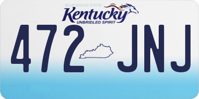 KY license plate 472JNJ
