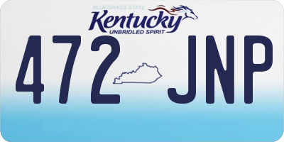 KY license plate 472JNP