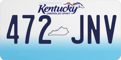 KY license plate 472JNV