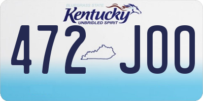 KY license plate 472JOO