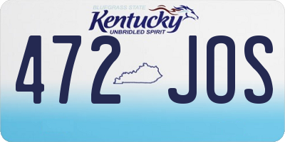 KY license plate 472JOS