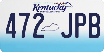 KY license plate 472JPB