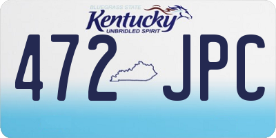 KY license plate 472JPC